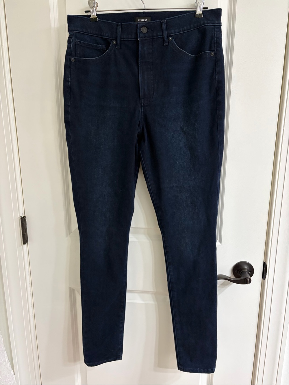 Express Women's Dark Blue Skinny Jeans 10L